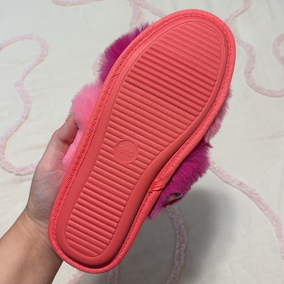 Stars Above Pink and Purple Fuzzy Slippers - Picture 3 of 3